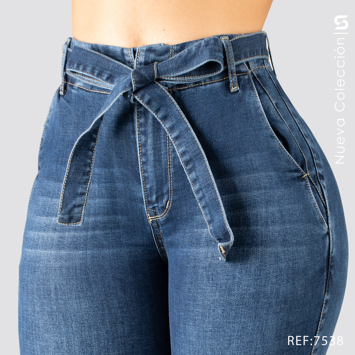 Jeans Skinny Tiro Alto S7538