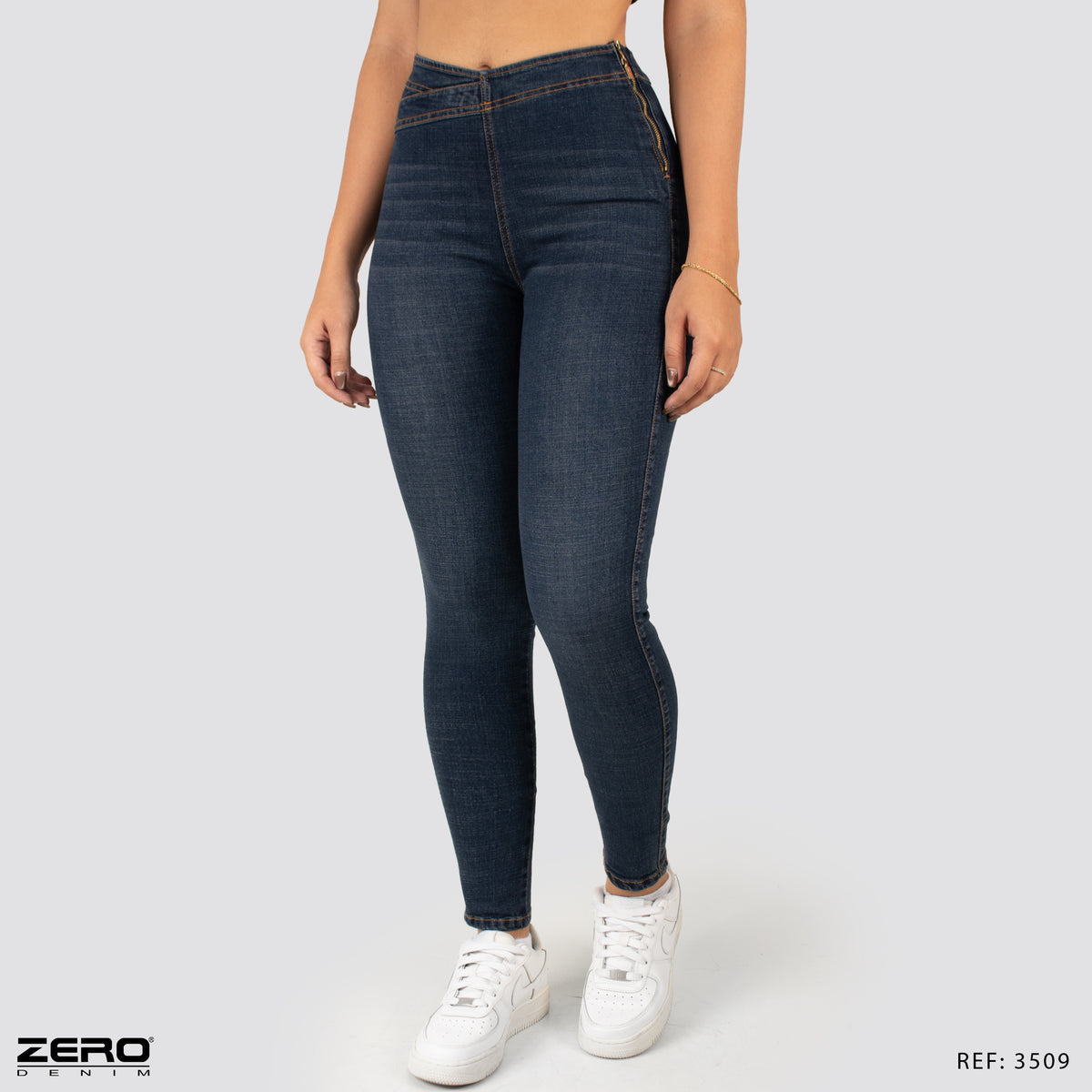 Jeans Skinny Tiro Alto 3509