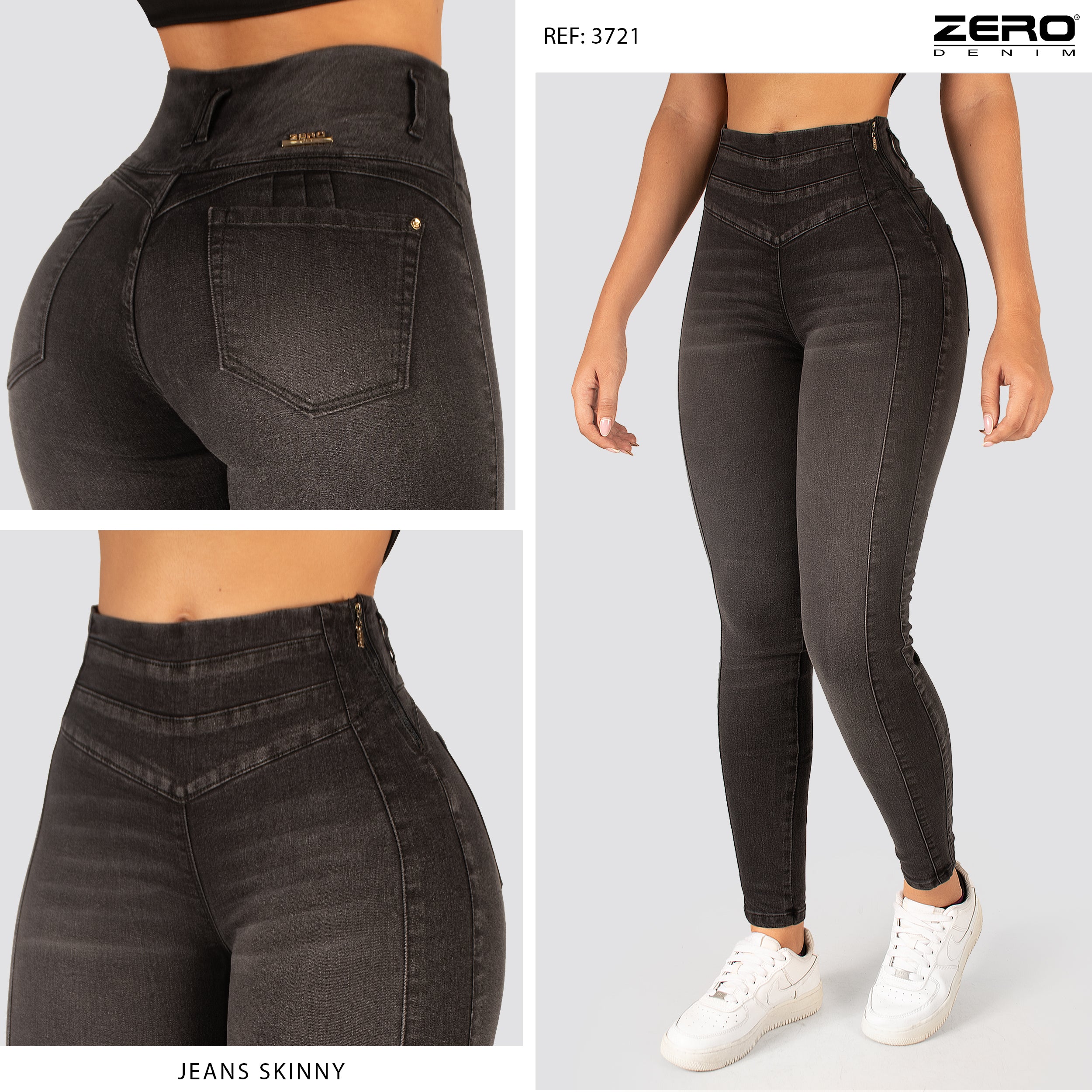 Jeans Skinny Tiro Alto 3721