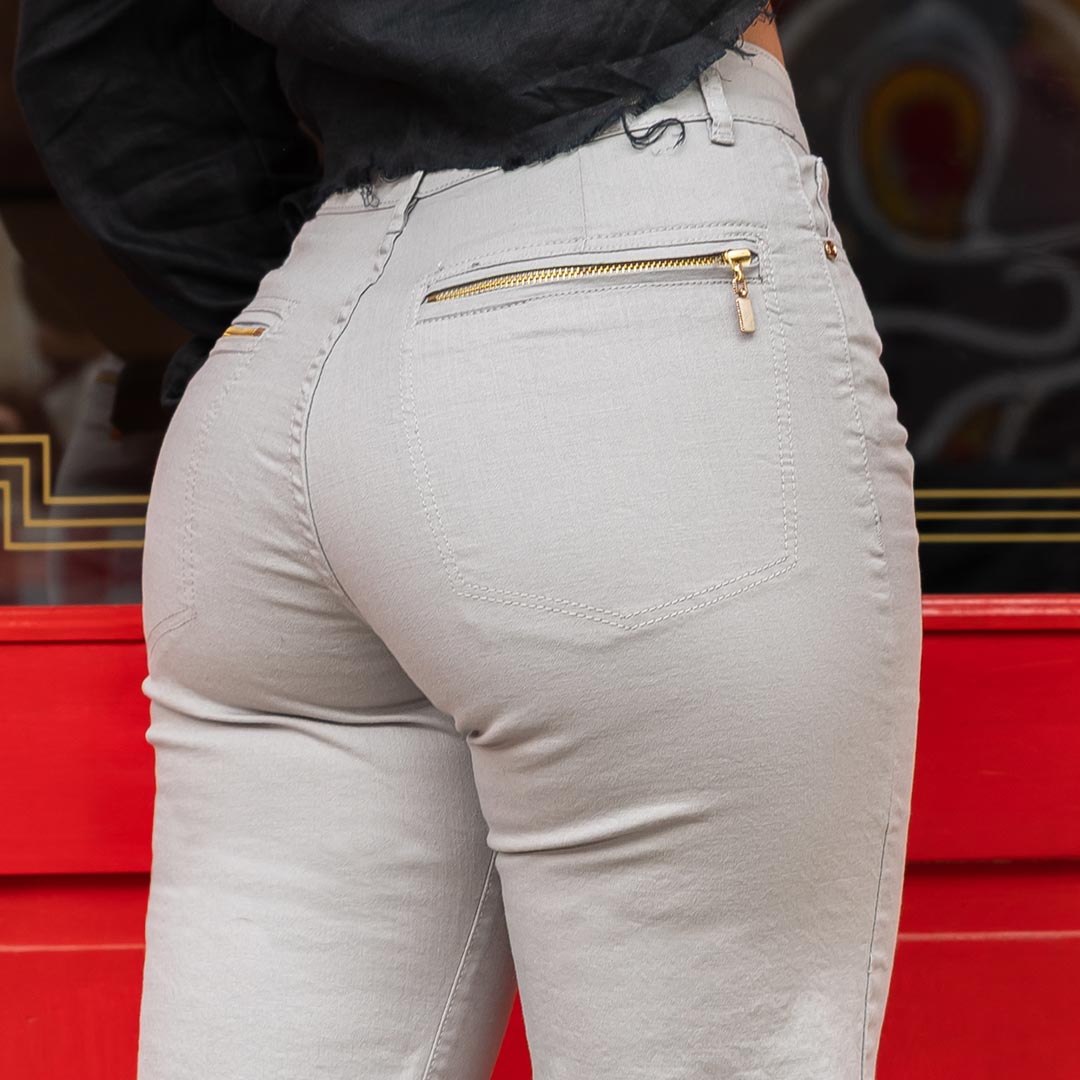 Pantalón Mom Flare Tiro Alto 3723