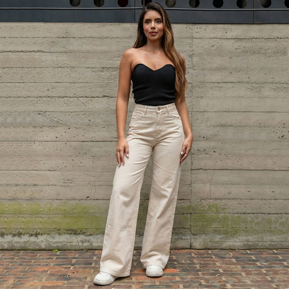 Pantalón Mom Flare Tiro Alto 3725