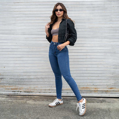 Jeans Skinny Tiro Alto S7539