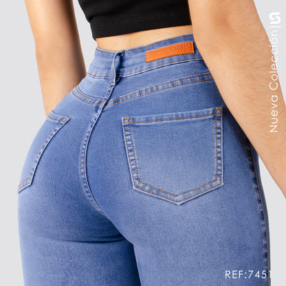 Jeans Skinny Tiro Alto 7451