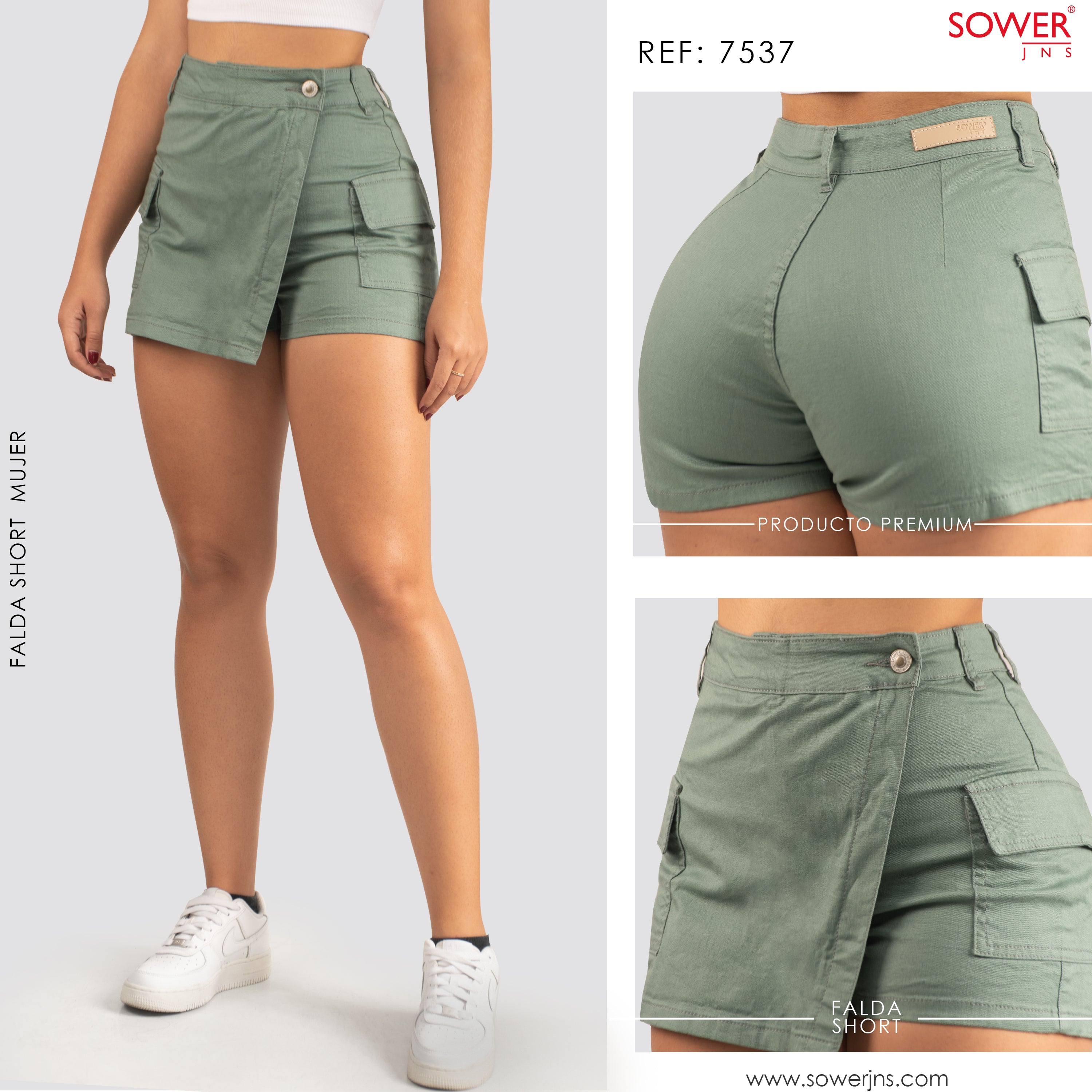 Falda Short Tiro Alto S7537