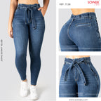 Jeans Skinny Tiro Alto S7538
