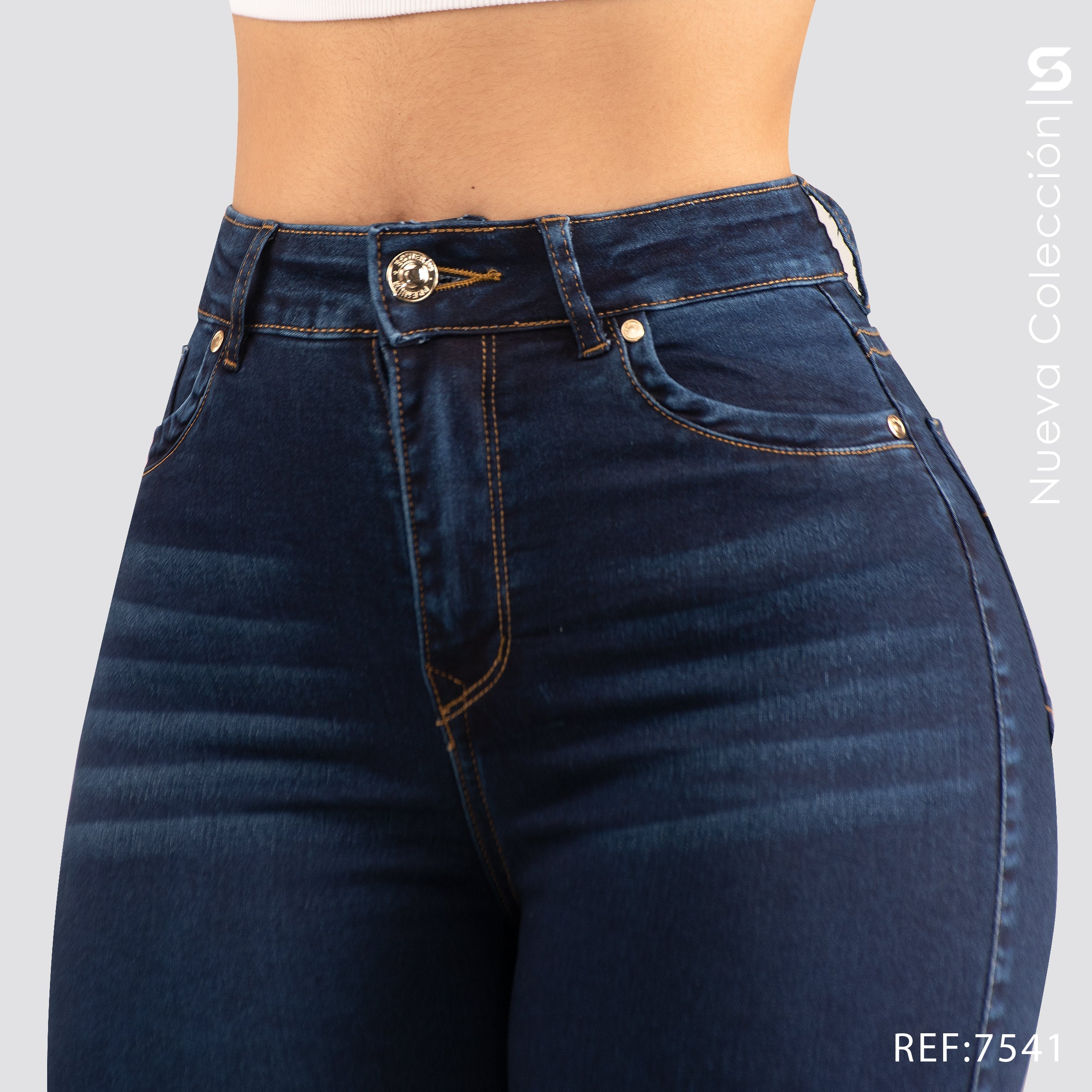 Jeans Skinny Tiro Alto S7541