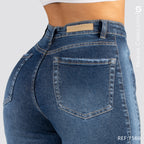 Jeans Mom Bota Ancha Alto S7560