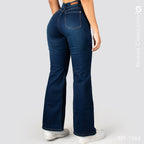Jeans Mom Bota Ancha Tiro Alto S7563