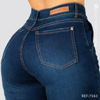 Jeans Mom Bota Ancha Tiro Alto S7563