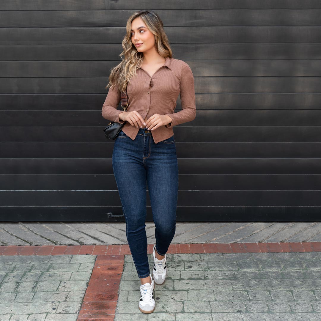 Jeans Skinny Tiro Alto S7575