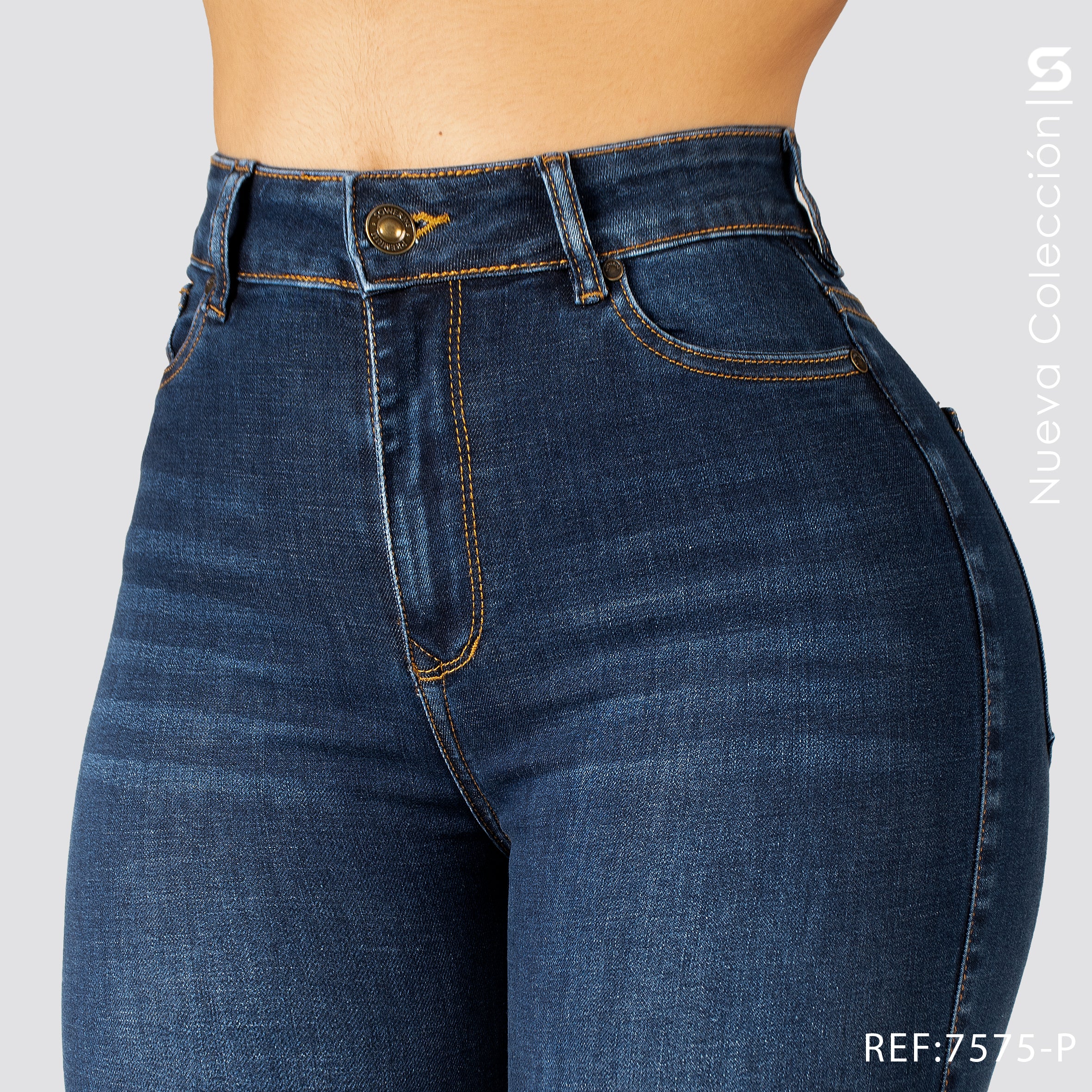 Jeans Skinny Tiro Alto S7575-P