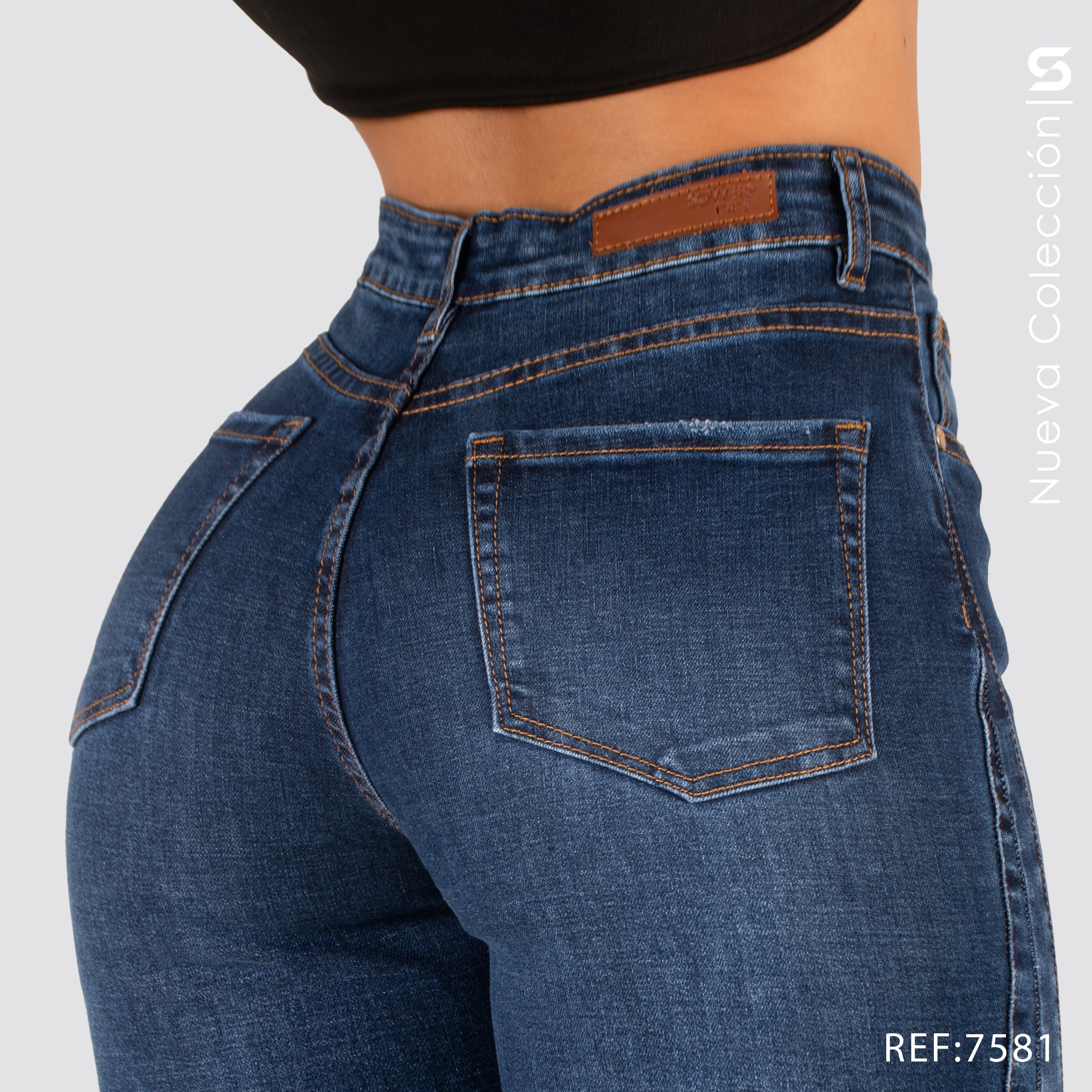 Jeans Mom Flare Tiro Alto S7581