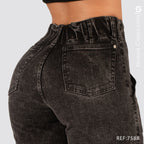 Jeans Mom Flare Tiro Alto S7588