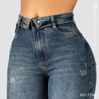 Jeans Mom Flare Tiro Alto S7596