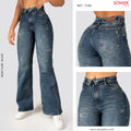 Jeans Mom Flare Tiro Alto S7596