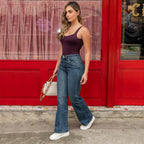 Jeans Mom Flare Tiro Alto S7598
