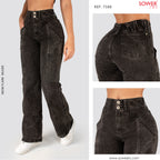 Jeans Mom Flare Tiro Alto S7588