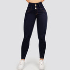 Jeans Skinny Tiro Alto Tono Oscuro Z1035